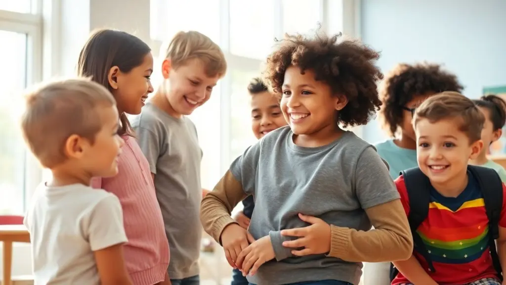 Kinder lernen gemeinsam in einem inklusiven Klassenzimmer.