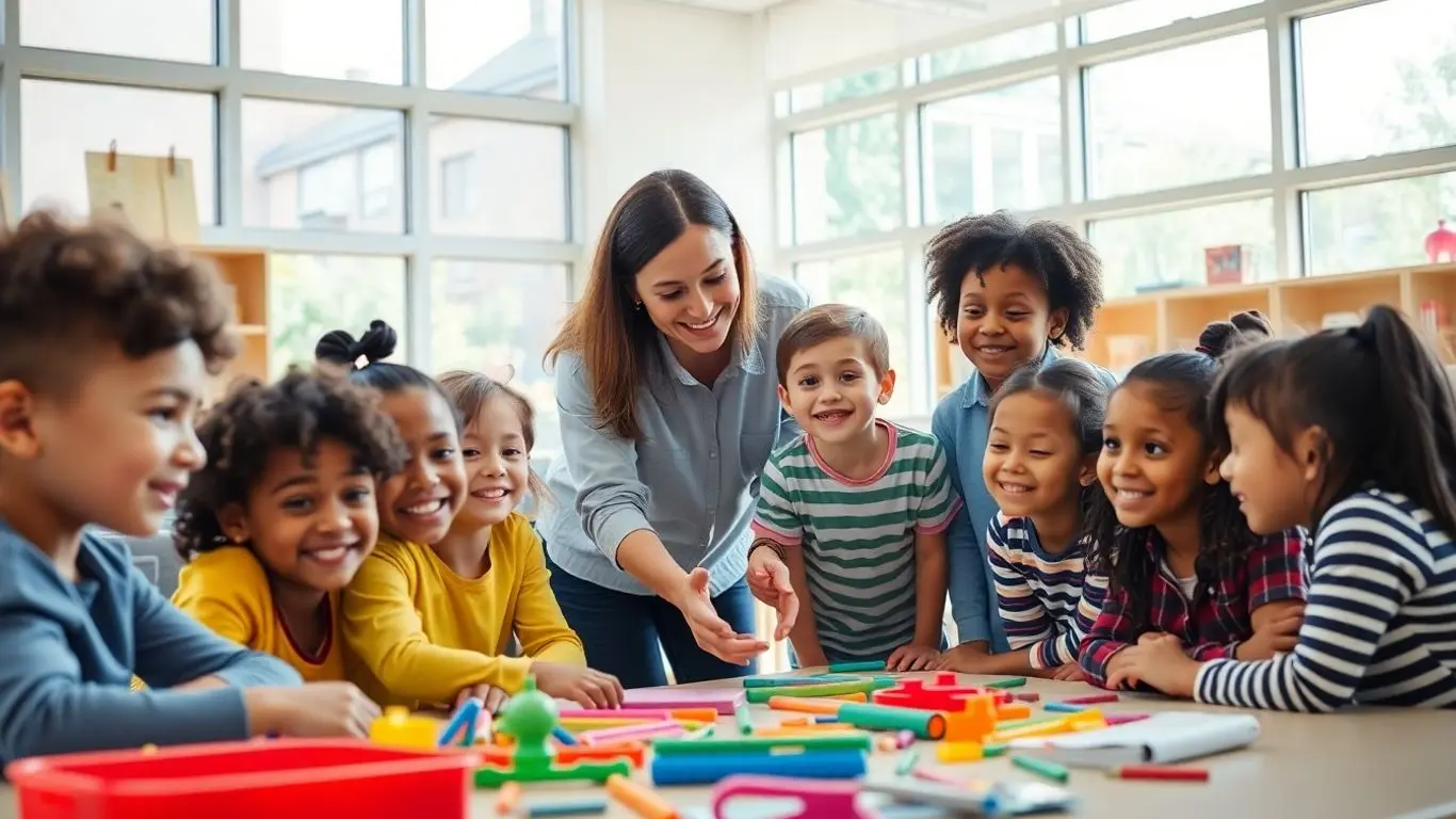 Schüler und Lehrer im Klassenzimmer